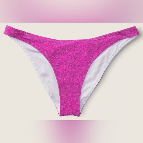 XS S M L XXL VS PINK Swim Shimmer Brazilian Bikini Bottom - Picture 1 of 2